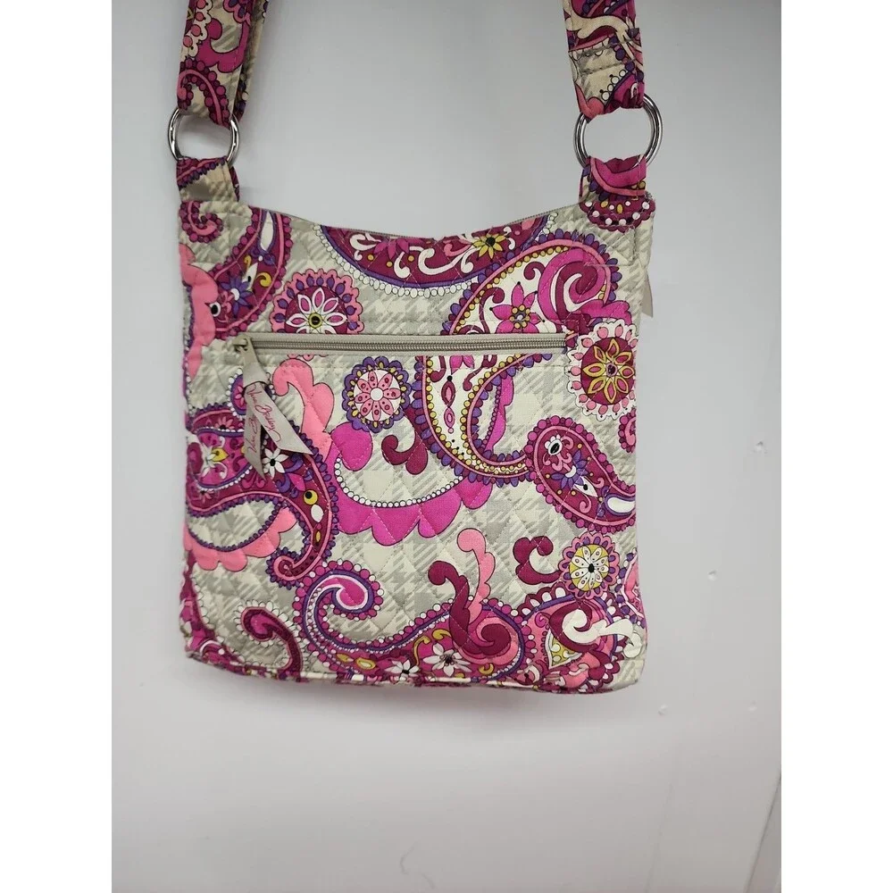 Vera Bradley Hipster Crossbody Bag Paisley Meets Plaid Adjustable Strap Retired